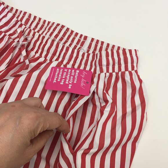 Buddy Love Womens Small Martina Two-Piece Set Red Stripe Lounge Wear Beach Cover - Picture 11 of 16